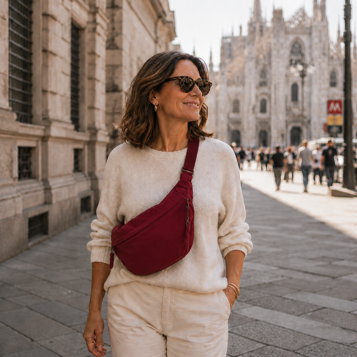 Carlota | Bolso de hombro burdeos