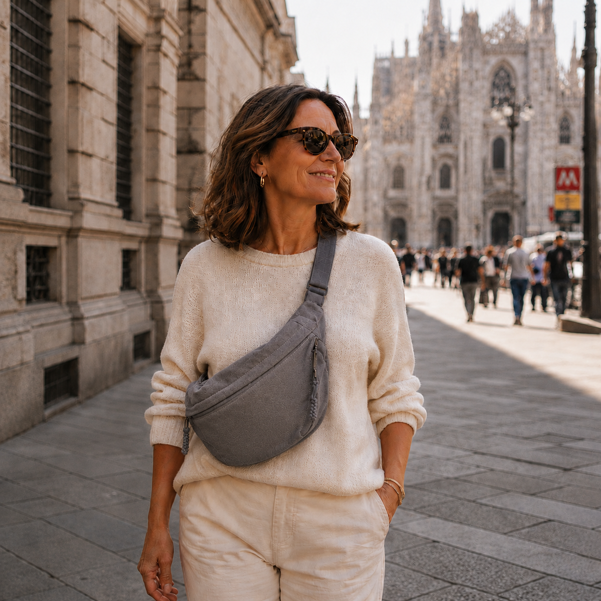 Victoria | Bolso de hombro gris