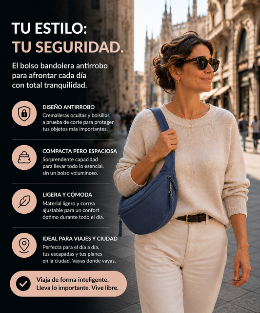 Valentina | Bolso de hombro azul
