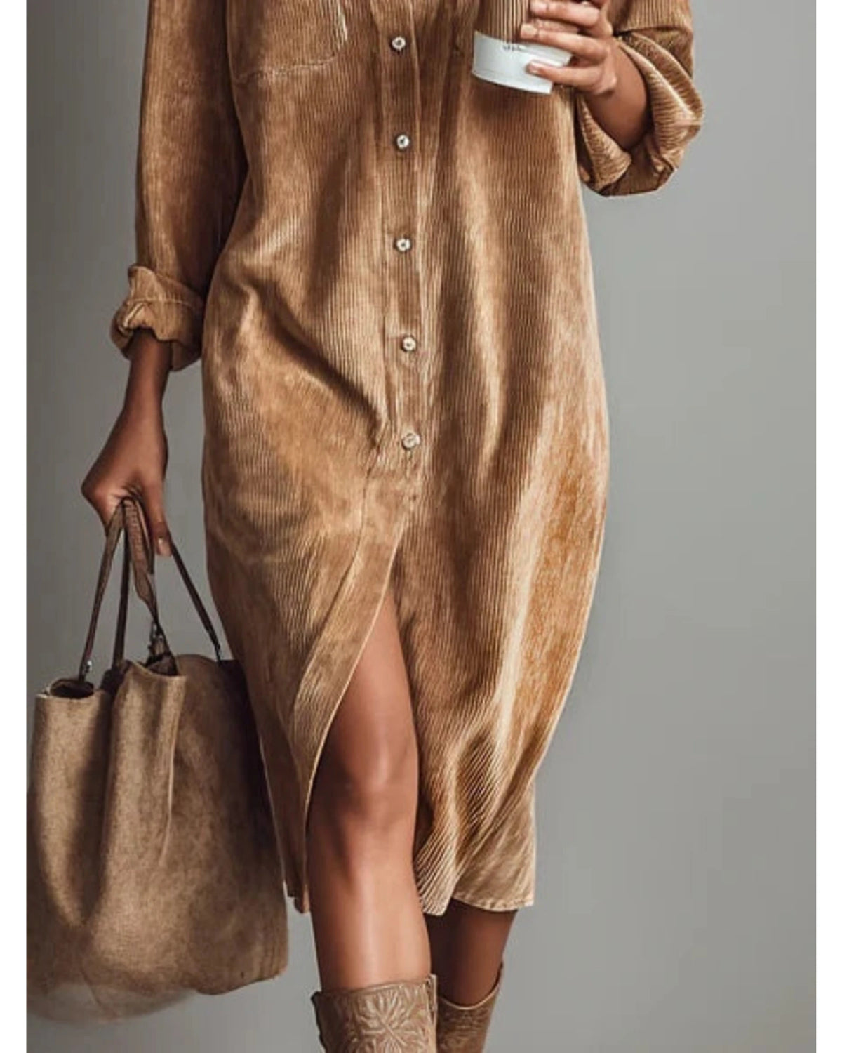 Lifestyle Vestido midi de pana