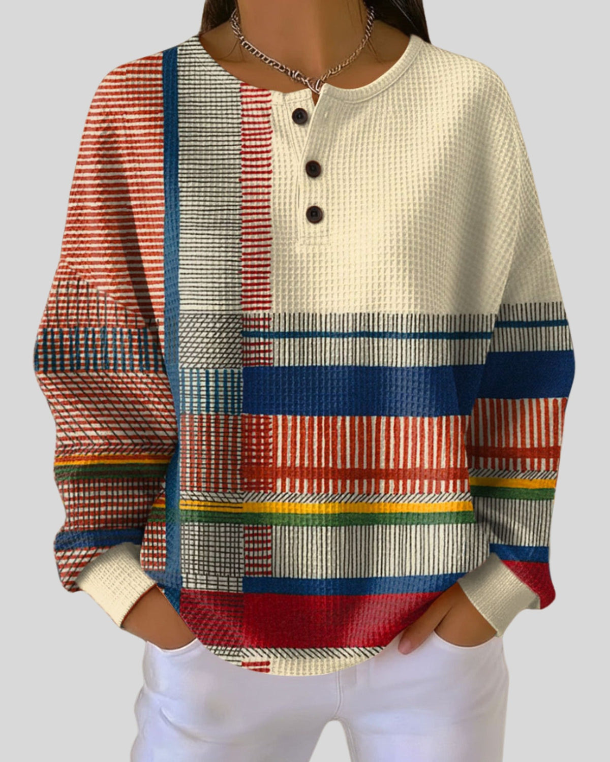 Lifestyle Sudadera henley lisa