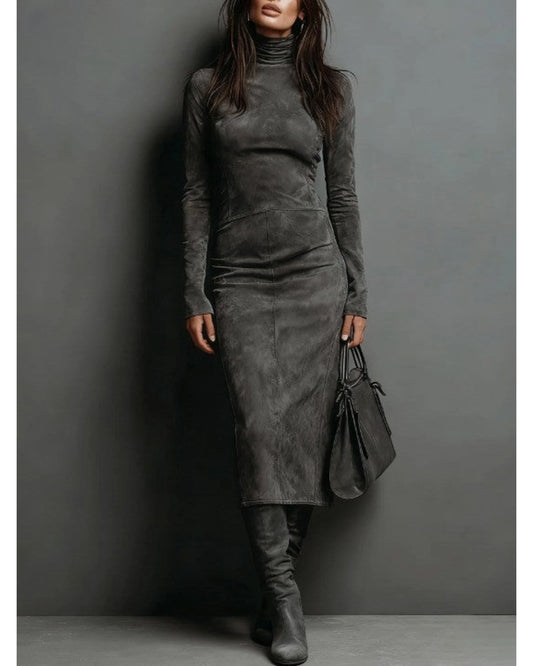 Lifestyle Vestido midi efecto ante