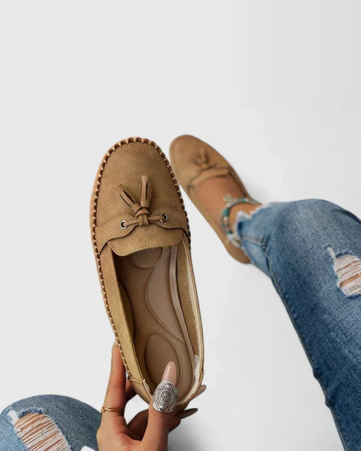 Calzado Mocasín con lazo