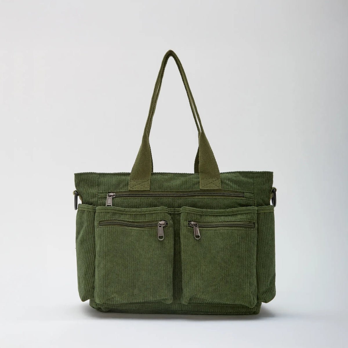 Bolso Carla de pana en verde con correa ajustable
