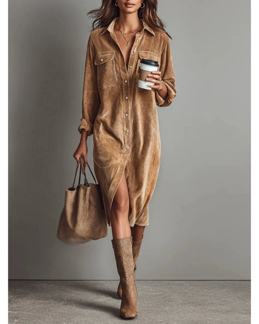 Lifestyle Vestido midi de pana