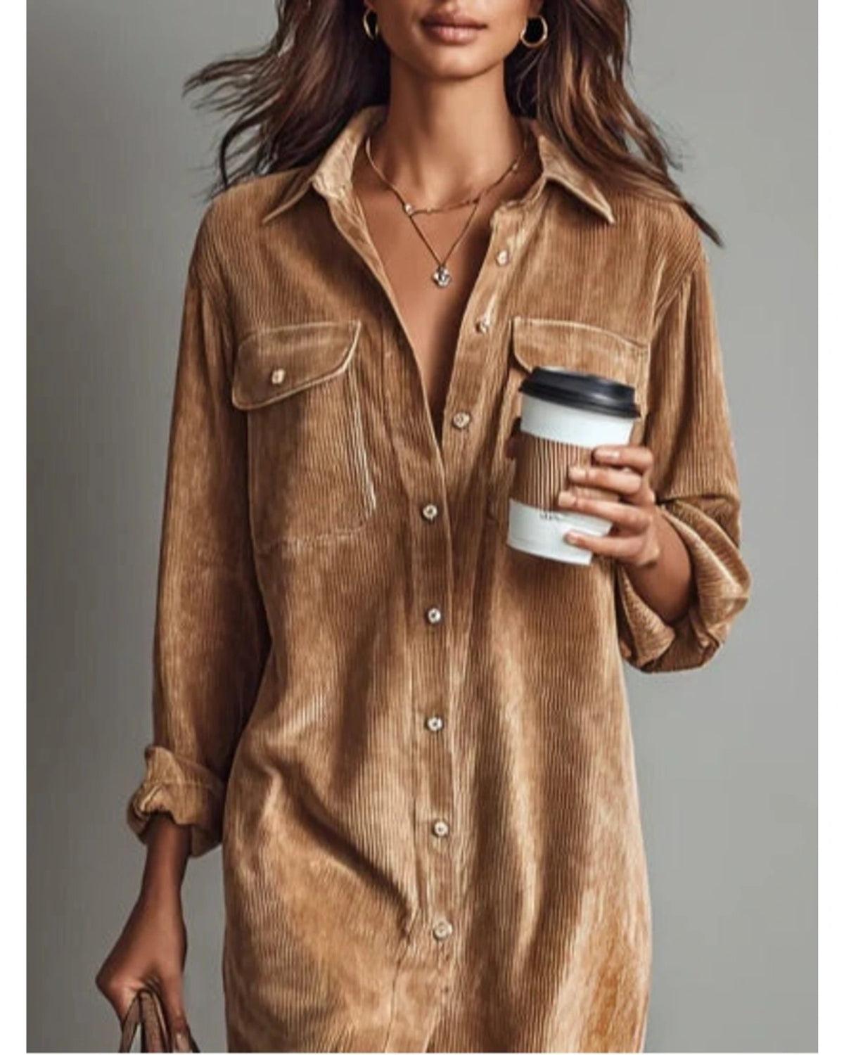 Lifestyle Vestido midi de pana