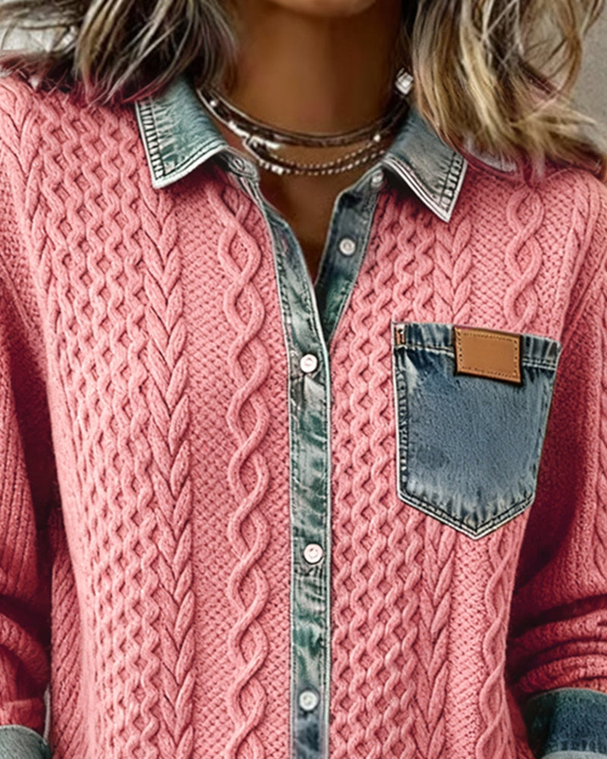 Lifestyle Camisa con detalles de denim