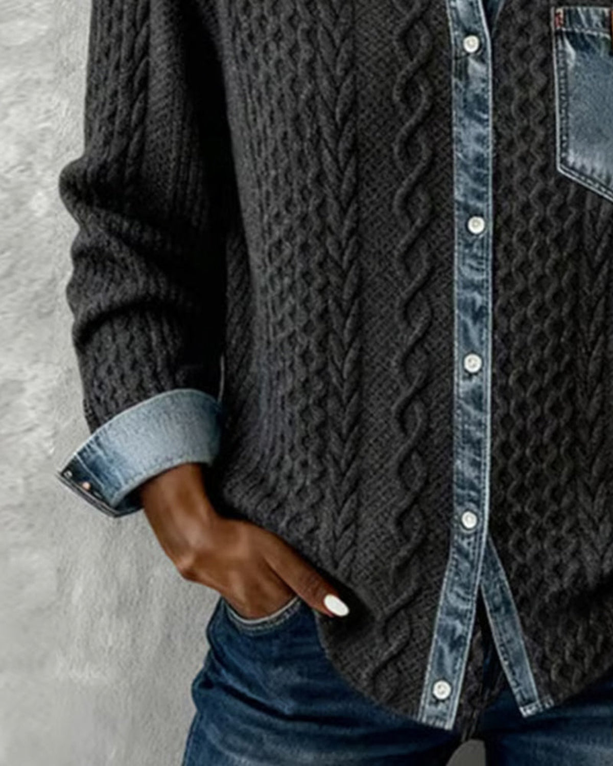 Lifestyle Camisa con detalles de denim
