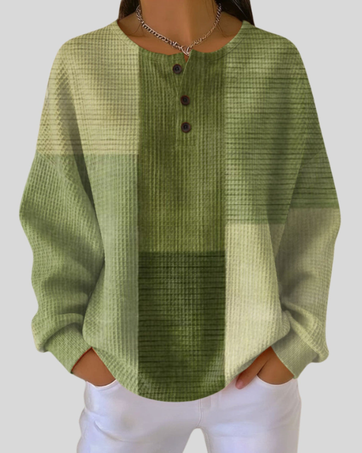Lifestyle Sudadera henley con botones