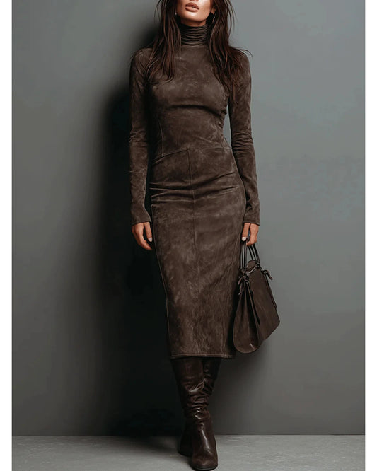 Lifestyle Vestido midi efecto ante
