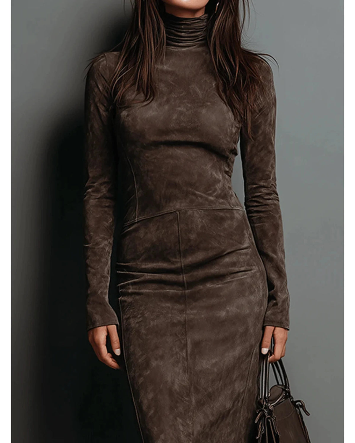 Lifestyle Vestido midi efecto ante