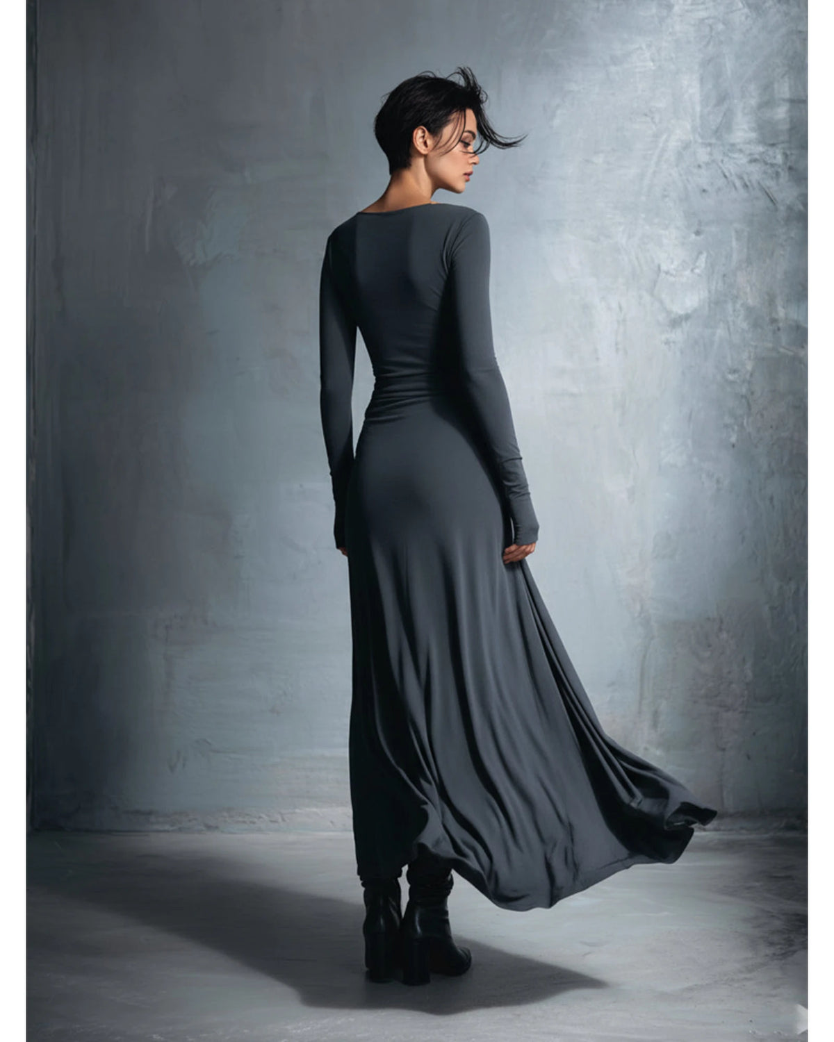 Lifestyle Vestido maxi cruzado con nudo