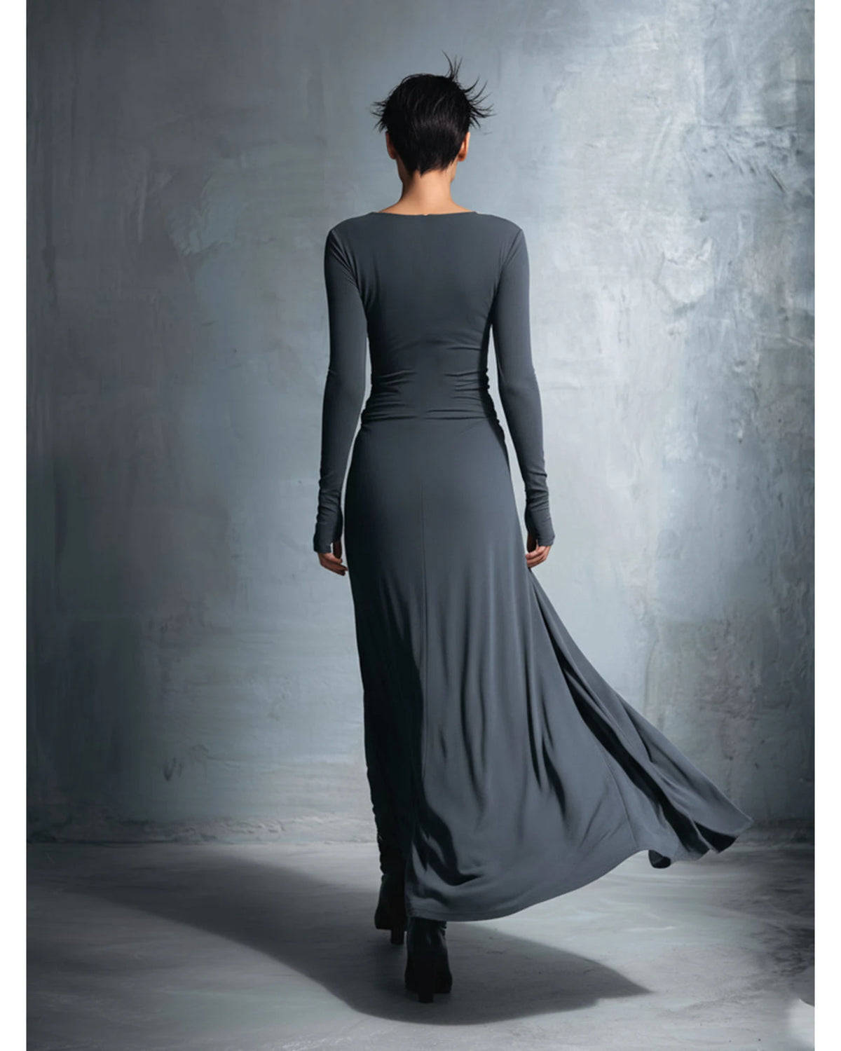 Lifestyle Vestido maxi cruzado con nudo