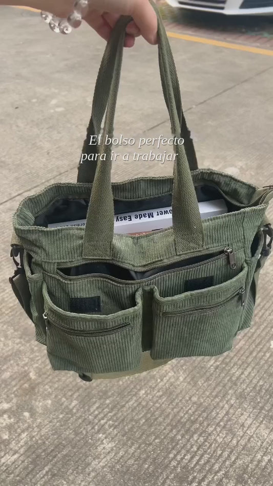 Bolso Carla de Pana · De Mano y Bandolera