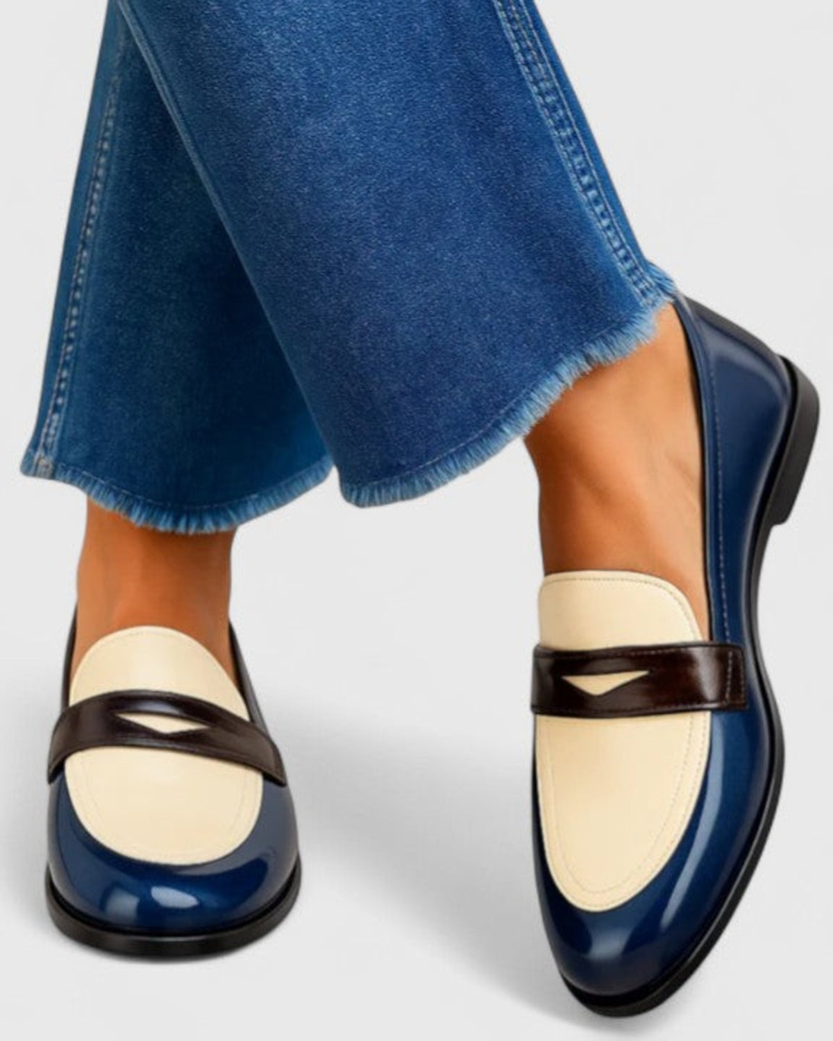Calzado Mocasín bicolor