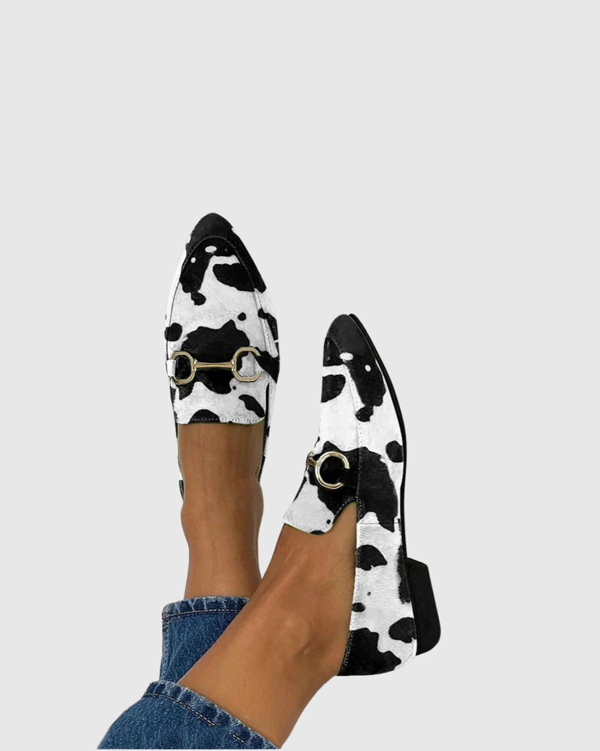 Calzado Mocasín estampado con hebilla