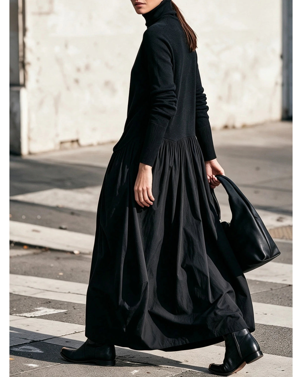 Lifestyle Vestido largo oversize con bolsillos