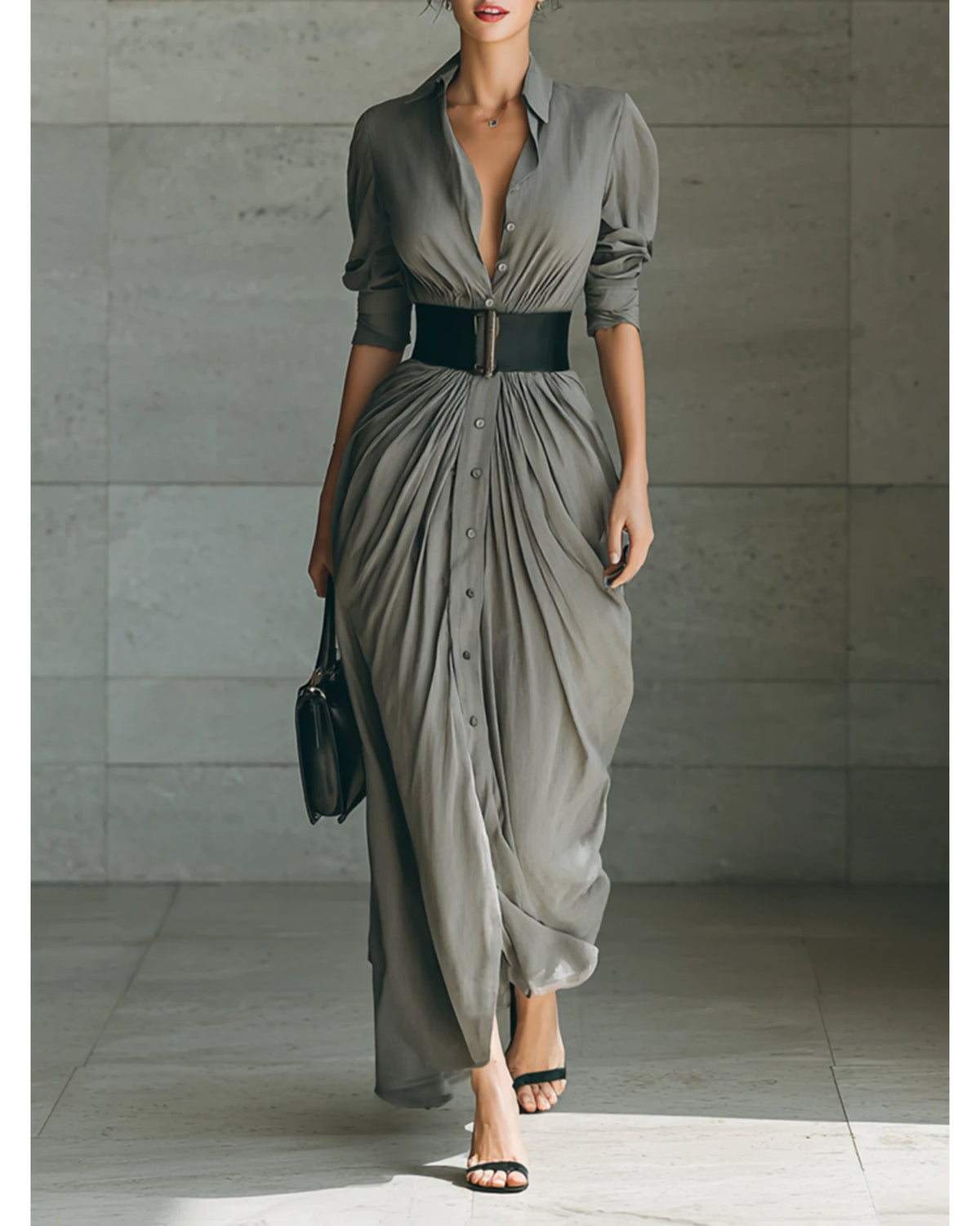 Lifestyle Vestido largo plisado