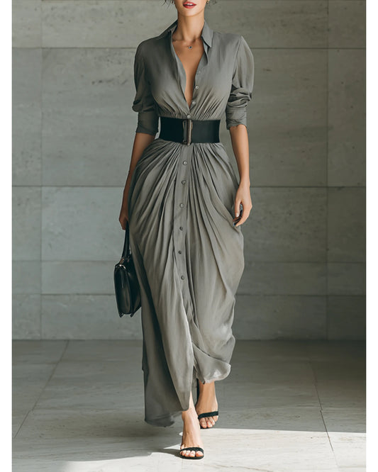 Lifestyle Vestido largo plisado