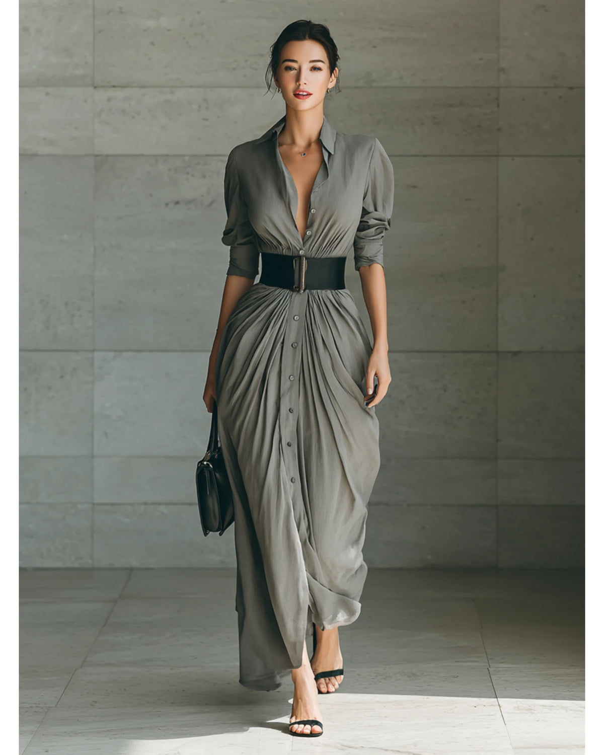 Lifestyle Vestido largo plisado
